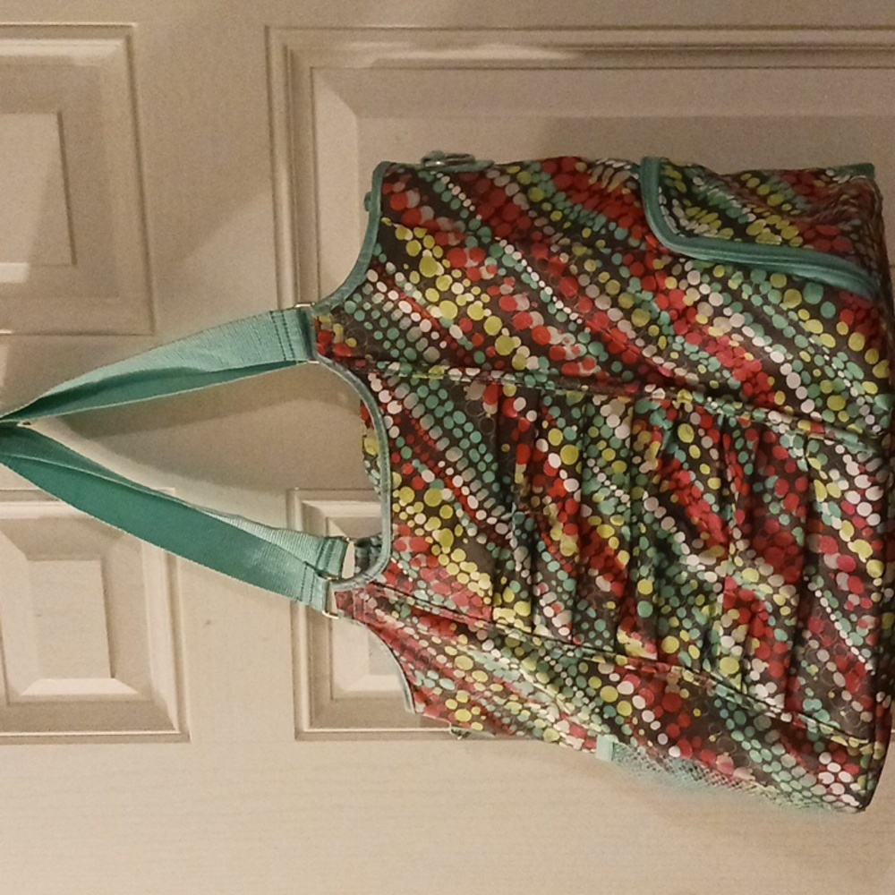 ****Thirty-One 31 Large Multicolor Dot Pattern TO… - image 3